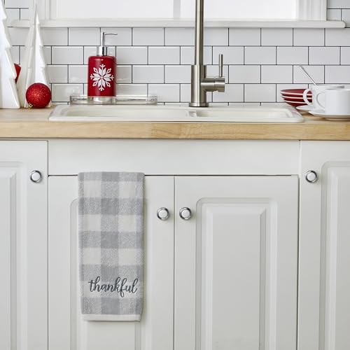 SKL Home by Saturday Knight Ltd. Thankful Plaid Hand Towel (2-Pack), Gray - color: Thankful Plaid