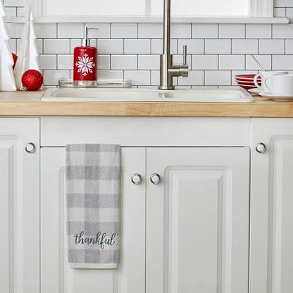 SKL Home by Saturday Knight Ltd. Thankful Plaid Hand Towel (2-Pack), Gray - color: Thankful Plaid