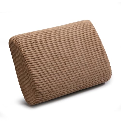 Large Lumbar Cushion Lumbar Support Pillow, Ergonomic Lumbar Pillow with Machine Washable, Help Relieve Pain of Back, Lumbar, Tailbone and Sciatic Nerve Support. (Light Brown) - color: Light Brown