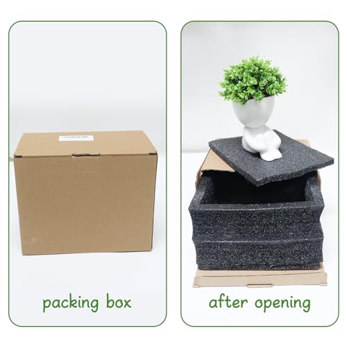Zerzsy Cute Fake Plants,Home Bedroom Bathroom Office Shelf Office Wall Room Farmhouse Decor Artificial Plants - Set of 1 - color: White-a
