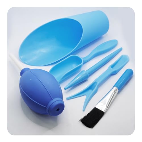 6Pcs Mini Succulent Tools Set, Garden Hand Tools Kit for Indoor Plant Care, Succulent Bonsai Miniature Garden Tool Set, Small Gardening Tools for Transplanting Digging Planting, Blue - style: Blue