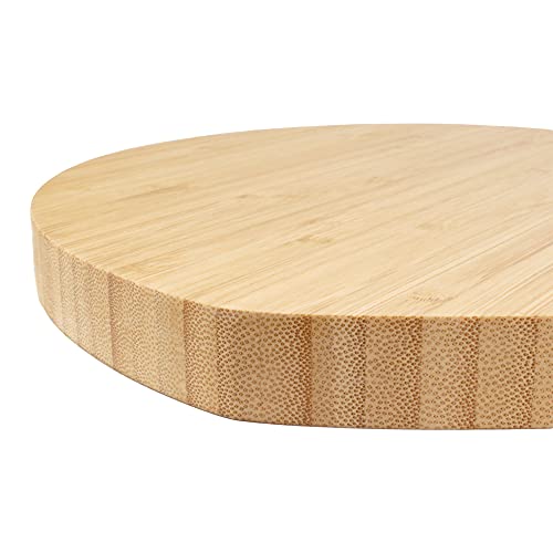 BambooMN Heart-Shaped Bamboo Serving and Cutting Board, 12" x 12" x 0.75" - 1 Piece - size: 12"L x 12"W