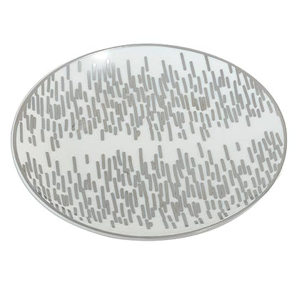 Certified International Matrix Silver Plated 6" Luncheion/Canape Plates Set of 6 Assorted Designs