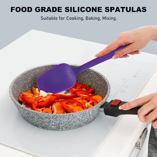 NileHome 6 Pieces Silicone Spatula Set with Silicone Brush,Multicolor | Food-Grade Material,Heat Resistant Up to 600°F,Dishwasher Safe,BPA-Free - color: Multicolor