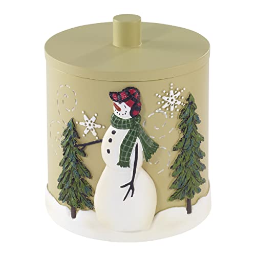 Avanti Linens - Covered Jar, Resin Countertop Accessories, Christmas Decorations (Snowmen Gathering Collection) - size: 1 Ounces