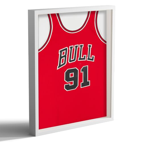 16x20 Large Shadow Box Picture Frame with Soft Linen Back, White Wooden Jersey Frame Memory Display Case with Tempered Glass Cover for Wall Display - color: White, size: 16x20