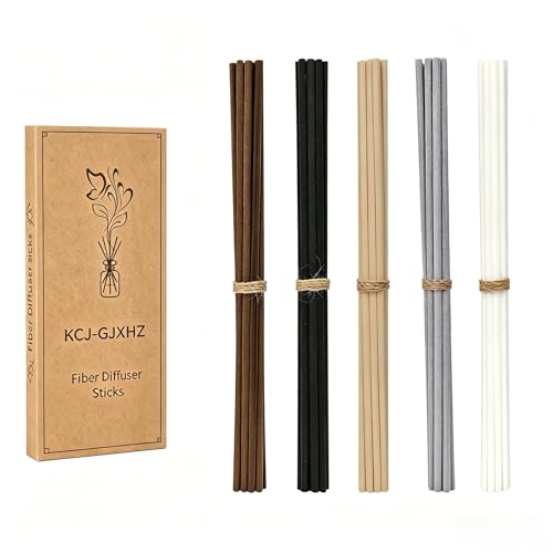 5 Mixed Colors Reed Diffuser Sticks 7.5inch/3mm - 130pcs Fiber Reed Fragrance Sticks Refill for Home and Bathroom - Rattan Essential Oil Sticks for Scented Diffuser (3mm X 19cm (130pcs)) - color: 5 Mixed Colors, size: 3mm x 19cm (130pcs)