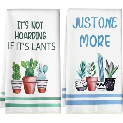 Gifts for Plant Lovers,Plant Lady Mom Gifts,Plant Gift for Women Gardener Teacher,Funny Best Friend Birthday(16×24 Inches Set of 2) - color: Towel-plant-2