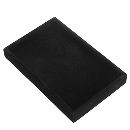 Jewelry Trays Stackable Showcase Display Drawer Organizer Storage- Multi-Purpose Multiple Combinations Large Capacity Black - color: Black