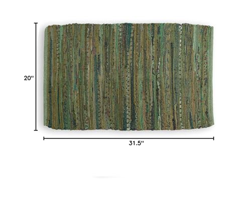 DII Chindi Home Collection Handwoven Multicolor Area Rag Run, 20x31.5, Olive Green - color: Olive Green, size: 1'8" x 2'8" (Rectangular)