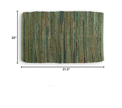 DII Chindi Home Collection Handwoven Multicolor Area Rag Run, 20x31.5, Olive Green - color: Olive Green, size: 1'8" x 2'8" (Rectangular)