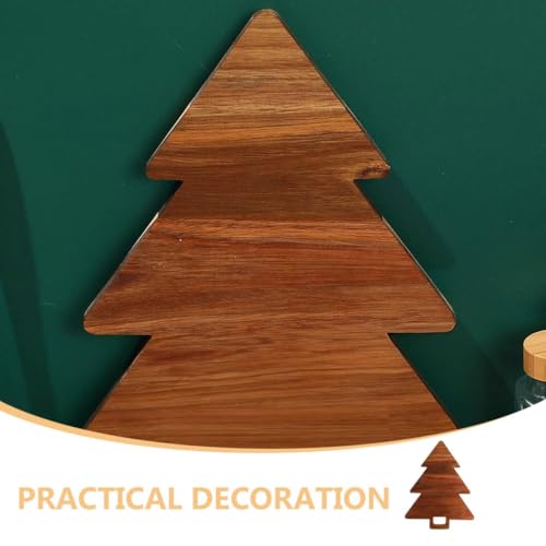 Alipis Christmas Tree Cutting Board Wooden Kitchen Decor for Food Prep Serving Versatile Christmas Tree Shaped Board for Bread Cake Appetizers for Home Holiday Gatherings