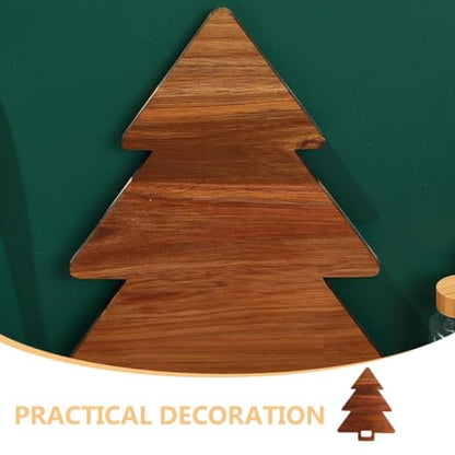 Alipis Christmas Tree Cutting Board Wooden Kitchen Decor for Food Prep Serving Versatile Christmas Tree Shaped Board for Bread Cake Appetizers for Home Holiday Gatherings