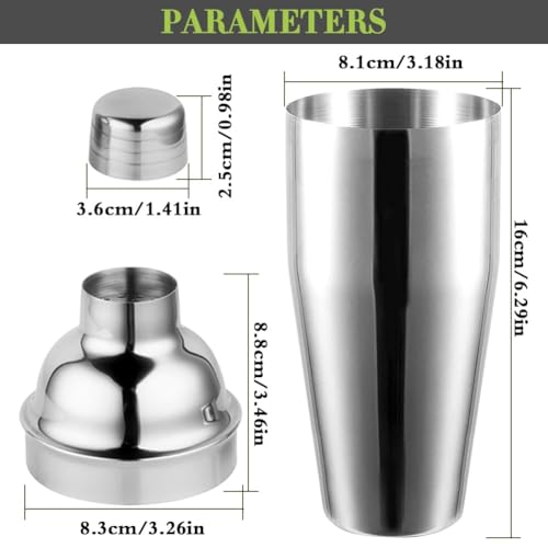 Cocktail Shaker,Drink Mixer with Built-in Strainer for Mixing Drinks Margaritas,Beginner Friendly Mixer Bar Utensil Tool (Sliver-01) - color: Sliver-01