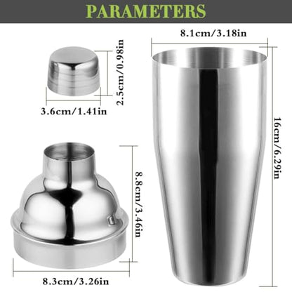 Cocktail Shaker,Drink Mixer with Built-in Strainer for Mixing Drinks Margaritas,Beginner Friendly Mixer Bar Utensil Tool (Sliver-01) - color: Sliver-01