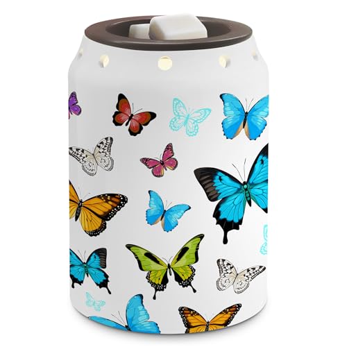Butterfly Summer Wax Melt Warmer, Farmhouse Butterfly Decorations | Farmhouse, Bathroom, Kitchen Decor, Electric, Ceramic, Housewarming Gifts - color: Butterfly
