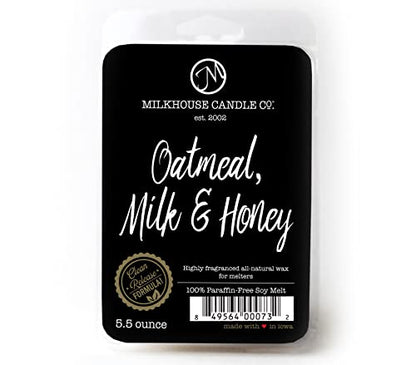 Milkhouse Oatmeal, Milk, & Honey Soy Wax Melts for Wax Warmer, 5.5 oz | Clean-Burning, Premium Fragrance Oil, Made in the USA - color: Oatmeal, Milk & Honey