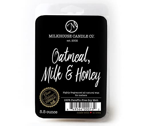 Milkhouse Oatmeal, Milk, & Honey Soy Wax Melts for Wax Warmer, 5.5 oz | Clean-Burning, Premium Fragrance Oil, Made in the USA - color: Oatmeal, Milk & Honey