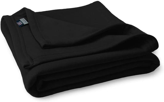 MV Sport Lightweight Sweatshirt Kids Blanket Throw – Warm & Cozy, Breathable Fleece Knit, Couch, Bed, Travel, Cold Nights, and Outdoors – Soft Lightweight Kids Throw Blankets 40" x 52", Black - color: Black, size: Kids