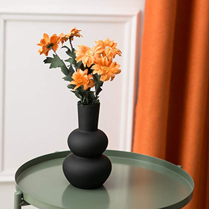 Black Ceramic Vase, Modern, Matte Clay - color: B-black Small Vase