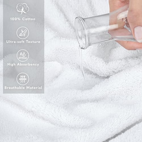American Soft Linen 100% Cotton Luxury Turkish Towels, 35x70 XL Bath Sheet | Soft Absorbent Quick Dry OEKO Tex Standard 100 Certificated Durable Machine Washable Premium Hotel Quality - color: Bright White, size: 35"x70"