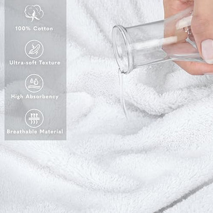 American Soft Linen 100% Cotton Luxury Turkish Towels, 35x70 XL Bath Sheet | Soft Absorbent Quick Dry OEKO Tex Standard 100 Certificated Durable Machine Washable Premium Hotel Quality - color: Bright White, size: 35"x70"