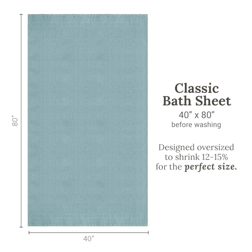 GILDEN TREE Waffle Bath Sheet Large Bath Towels Quick Dry Thin Body Towels, 40x80 Oversized Bath Towels for Adults, Classic Style (Seafoam) - color: Seafoam, size: Bath Sheet