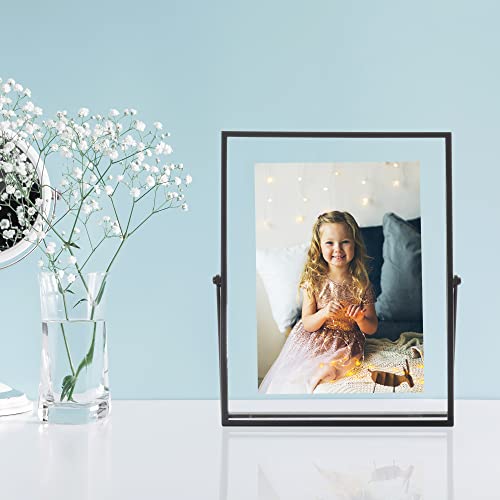 Lawrence Frames Metal Easel Float Picture Frame, 5x7, Black - color: Black, size: 5x7