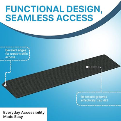 EZ-ACCESS Transitions Angled Entry MAT, Black, 1-in - color: Black, size: 1 Inch