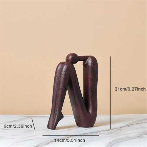 Ceramic Ornaments Living Rooms Bedrooms Bookend Crafts Home Decoration Accessories(Rust red)