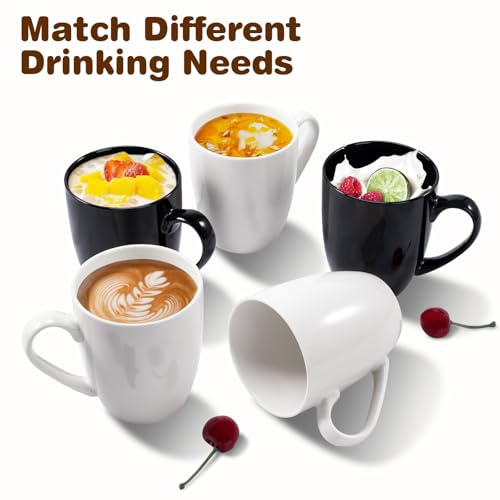 Urbanstrive 16 oz Large Coffee Mug with Handle Tea Cup Novelty Coffee Cup Idea Gift for Men Women Office Work, White (White) - color: White