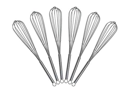 8 inch Mini Wire Whisk 6 Pack - Stainless Steel - size: 6pk of 8"