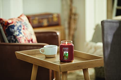 Yankee Candle Mountain Lodge Scented Classic 22oz Large Jar Single Wick Aromatherapy Candle Over 110 Hours of Burn Time Apothecary Jar Fall Scented for Home - size: New Soy Large Jar