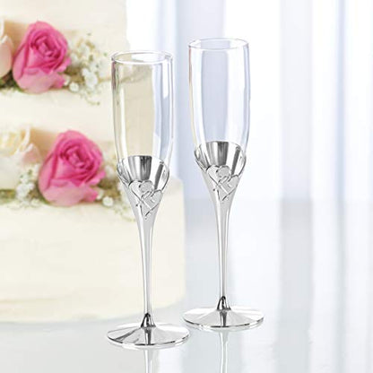 Lenox True Love Glass Flute Pair Clear, 1.25 LB (Pack of 6) - size: 6 Ounces (Pack of 6), style: Flute Pair