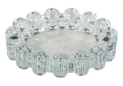 Home Collection Original Clear Glass Large Bubble Candle Dish | Votive and Candle Plate, Pillar Holder, Diffuser Base, Wax Catcher, Decorative Tray, Jewelry Catchall, Tablescape Accent - color: Clear, size: Large