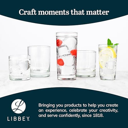 Libbey 918CD Heavy Base Double Old Fashioned Glasses - Elegant Whiskey Glasses Set of 12 - Dishwasher Safe Cocktail Glass for Cocktails, Juice, and More - color: Old fashioned 12