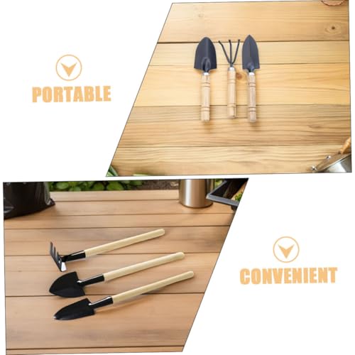 YARNOW 9pcs Mini Gardening Tool Set with Trowel, Rake Cultivator, Small Transplanting and Weeding Tools for Indoor Plants, Herb and Vegetable Garden Care