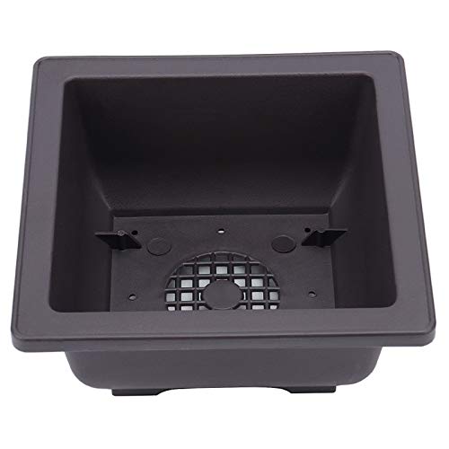15 PCS 4.7 Inch Bonsai Training Pots, Square Plastic Plants Growing Pots, Flower Succulent Pots Container with 15 Drainage Trays for Garden, Office, Porch, Balcony, Home - size: 4.7 Inch