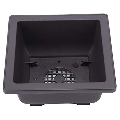 15 PCS 4.7 Inch Bonsai Training Pots, Square Plastic Plants Growing Pots, Flower Succulent Pots Container with 15 Drainage Trays for Garden, Office, Porch, Balcony, Home - size: 4.7 Inch