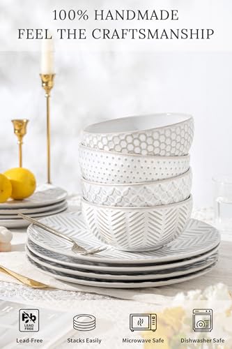 36-Piece Dinnerware Set for 12,Transform Your Table with Stylish Plates & Bowls,Ideal for Hosting, Entertaining & Special Occasions, Dishwasher Safe - size: Service for 12 (36pcs)