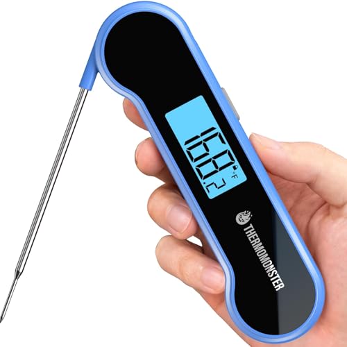 0.5 Sec Instant Read Meat Thermometer Digital for Cooking, Blue | NIST ±0.5℉ Precision Food Thermometer, Kitchen Gadgets for Oven Grill Candy BBQ Accessories, Gifts for Him Dad Men Birthday - color: Blue