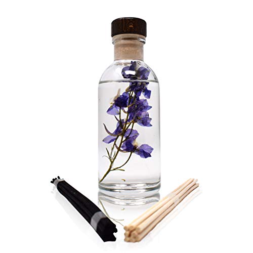 Reed Diffuser Set, Lavender Sandalwood - Bathroom Décor | Natural Bamboo Reeds Sticks, Aromatic Lavender, Golden Amber & Woods, Vegan. Made in the USA - color: Lavender Sandalwood