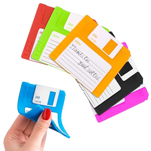Floppy Disk Coasters Set of 6, 3.54 in, Colorful Retro 90s Design | Silicone Retro Coasters, Water-Resistant & Heat-Resistant; for Hot & Cold Drinks; Nostalgic Desk Decor & Gifts for Tech Fans - color: 6pcs Multicolor Coasters