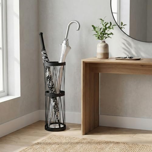 Mango Steam Pluvian™ Soakstone™ Umbrella Holder (Tall, Black) - color: Black, size: Tall Round