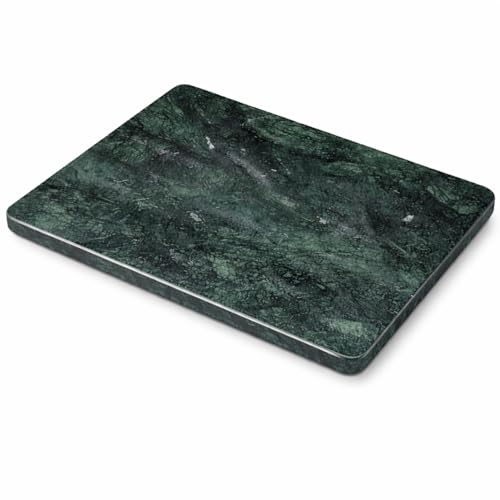 Marble Cheese and Pastry Board 16 x 12 Inch | Natural Carrara Marble, Cutting Board and Serving Tray, For Dough, Bread, Pizza, Charcuterie, Heavy, Non-Slip, Gift-Ready - color: Green, size: 16"L x 12"W