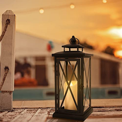 Waterproof Outdoor Flameless Candles with Remote and Timers, 1000 Hours Battery Operated Large LED Flickering Pillar Candles, Ivory Plastic, Set of 2 (D 4" x H 6") - color: 2 Pack-D4"x H6"