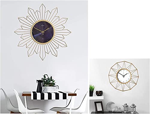 Wall Clocks Iron Wall Clock Metal Wall Decorative Centerpiece Weddings Home Office for Living Room Kitchen Bedroom Wall Decoration