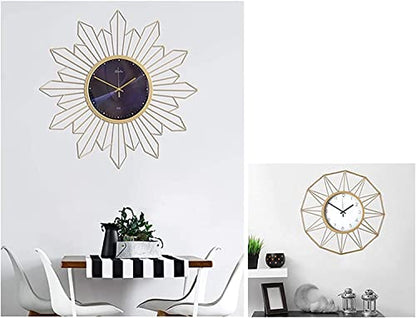 Wall Clocks Iron Wall Clock Metal Wall Decorative Centerpiece Weddings Home Office for Living Room Kitchen Bedroom Wall Decoration