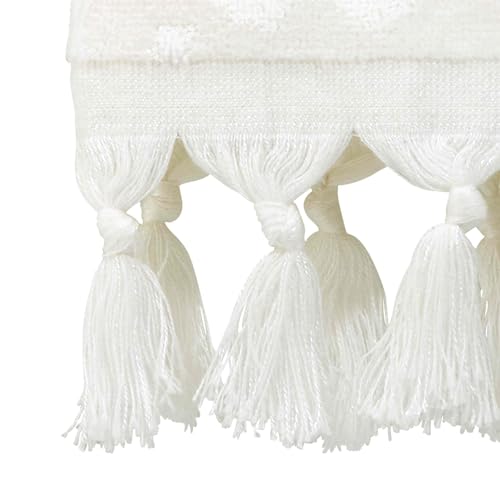 Nicole Miller - Hand Towels, Soft & Absorbent Cotton, Dorm Room Essentials, Set of 2 (Celina Collection, Cream) - size: 2pc Hand Towels