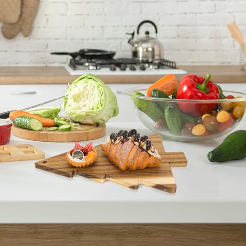 Luxshiny Christmas Tree Charcuterie Board: 15Inch Wooden Cutting Board Xmas Tree Serving Platter for Cheese Fruit Bread Snack Dessert Candy Sushi